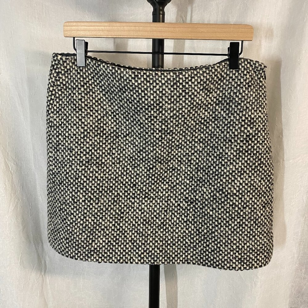 J. Crew ~ Women's Multi Color Woven ~ Wool-Blend ~ A-Line Skirt